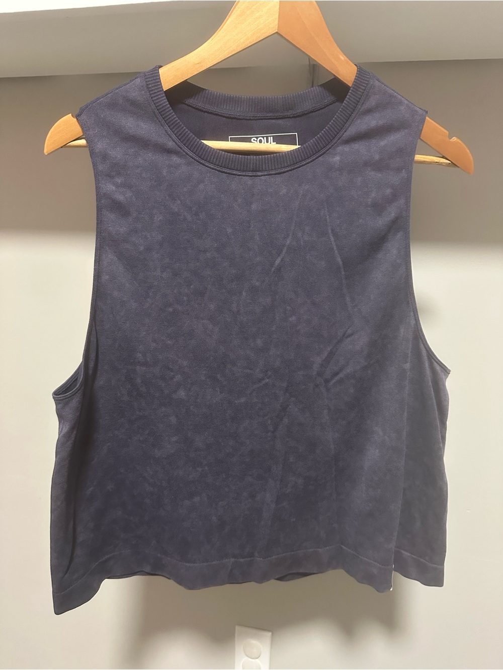 Soul Cycle Navy Sleeveless Workout Yoga Quick Dry Muscle Tank Top - Size S EUC